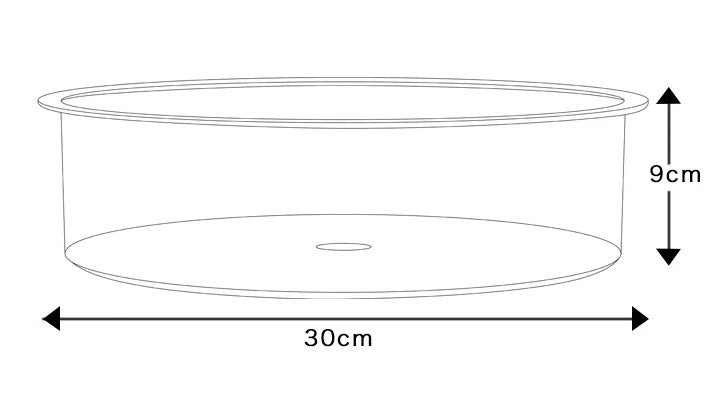 Drejefad, 30 cm med høj kant